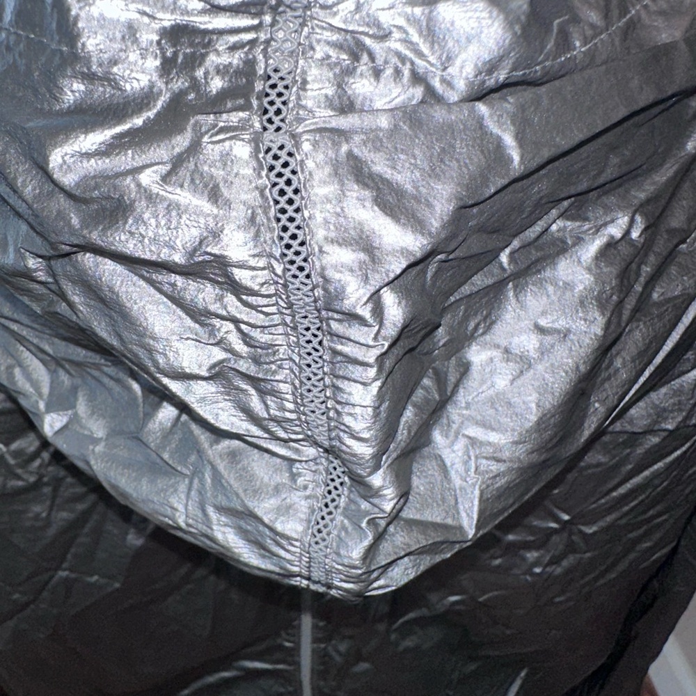 Bcbgeneration Silver Bomber Jacket With High Coll… - image 3